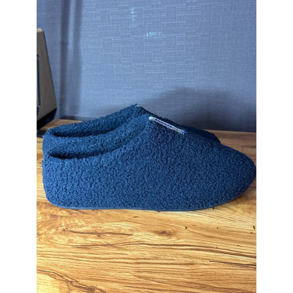 Bombas Sherpa House Slippers Men's Size 12 Navy Blue Slip On Comfort Loungewear